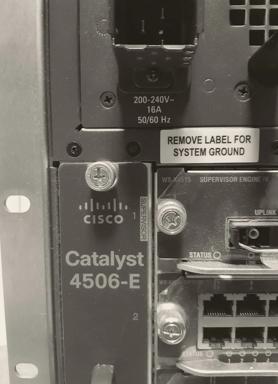 Front of a Cisco Catalyst 4506-E